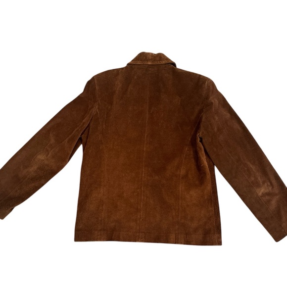 Ann Taylor Brown Suede Leather Jacket Size M - Picture 2 of 8